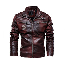 Load image into Gallery viewer, 2019 Men's Natural Real Leather Jacket Men Motorcycle Hip Hop Biker Winter Coat Men Warm Genuine Leather Jackets plus size 3XL